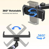 Suport Ugreen LP904 (55443), for Headrest, Dual Telescopic Arm, 360° Rotation, for Phone, Tablet up to 9.84", Negru
