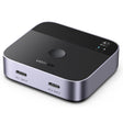 Adaptor Ugreen KVM Switch AW502 (55451), 2x Type-C to HDMI, 4K@60Hz, 24-bit/30-bit, RGB, Supports 3D Effects/Static HDR, Gri