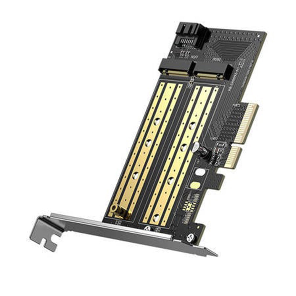 Stocare Ugreen Expansion Card CM302 (70504), M.2 SATA + M.2 NVMe to PCI-E X4, 32Gbps (PCI-E), 6Gbps (SATA), Negru