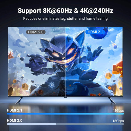 Cablu Ugreen HD140 (80401), HDMI, 8K@60Hz 48Gbps, 1m, Negru