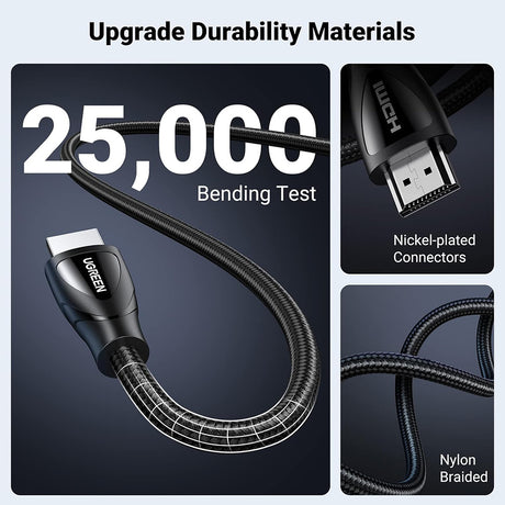 Cablu Ugreen HD140 (80403), HDMI, 8K@60Hz 48Gbps, 2m, Negru