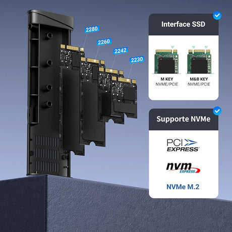 Stocare Ugreen Hard Drive Enclosure CM767 (35267), M.2 NVMe SSD, 10Gbps, Gri