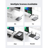 Stocare Ugreen Hard Drive Enclosure CM300 (70498), USB to USB-C Cable, HDD/SSD, SATA, Support ESD Anti-static, 6Gbps, Gri