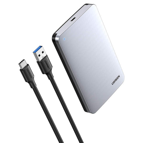 Stocare Ugreen Hard Drive Enclosure CM300 (70498), USB to USB-C Cable, HDD/SSD, SATA, Support ESD Anti-static, 6Gbps, Gri