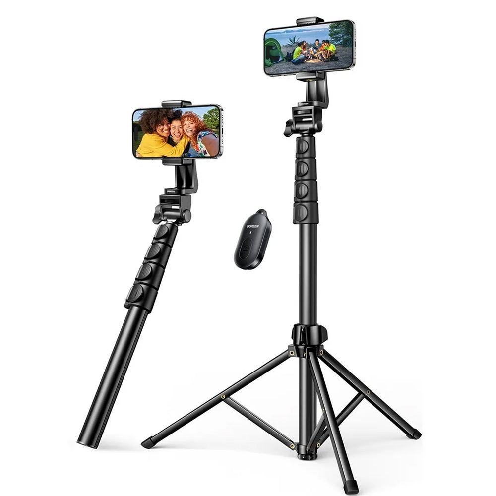 Selfie Stick Ugreen LP680 (15609), Tripod, Telecomanda Bluetooth, Negru