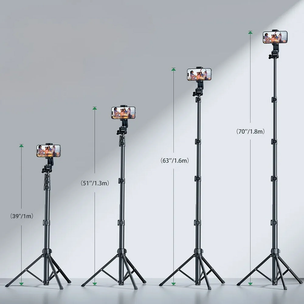 Selfie Stick Ugreen LP680 (15609), Tripod, Telecomanda Bluetooth, Negru