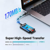 Adaptor Ugreen Cititor de Carduri Type-C la TF/SD, 170MB/s, Negru