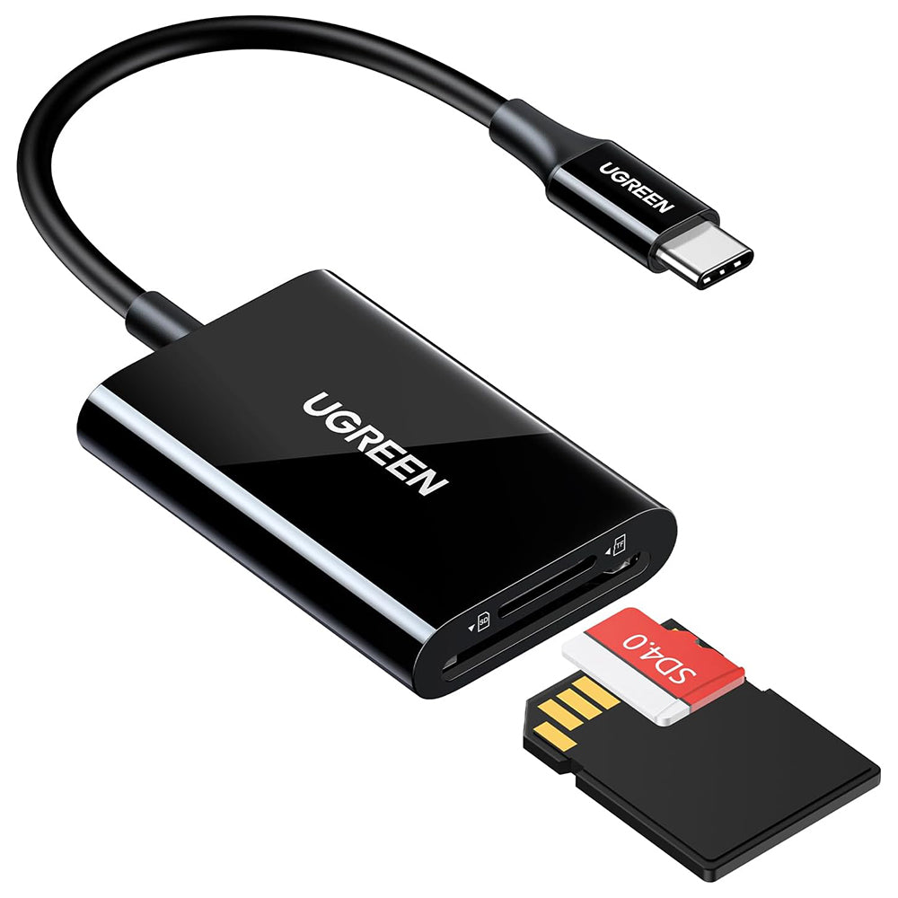 Adaptor Ugreen Cititor de Carduri Type-C la TF/SD, 170MB/s, Negru