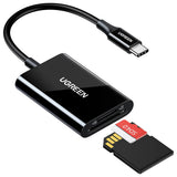 Adaptor Ugreen Cititor de Carduri Type-C la TF/SD, 170MB/s, Negru