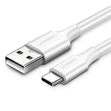 Cablu Ugreen US287 (60121), USB to Type-C, 3A, 18W, 1m, Alb
