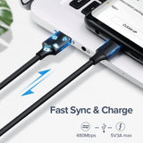 Cablu Ugreen US287 (60121), USB to Type-C, 3A, 18W, 1m, Alb