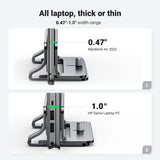 Suport Ugreen Vertical Laptop LP258 (20471), Adjustable Stand, Single Slot, Up to 15.6", Argintiu