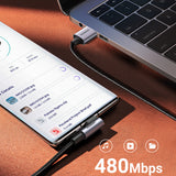 Cablu Ugreen Right Angle US284 (70255), USB-C, 18W 3A, 3m, Gri
