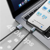 Cablu Ugreen US199 (60156), USB to Lightning, Fast Charging 2.4A, 480Mbps, 1m, Gri Spatial
