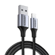 Cablu Ugreen US199 (60156), USB to Lightning, Fast Charging 2.4A, 480Mbps, 1m, Gri Spatial