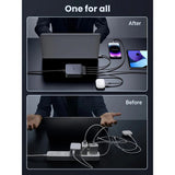 Incarcator Ugreen Charging Station Nexode CD328 (90928), with Cable, USB, 3x Type-C, GaN II, 4in1, Fast Charging, 100W, 2m, Gri