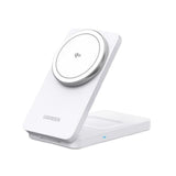 Incarcator Ugreen Wireless W706 (45057), MagSafe, 2in1, for iPhone, AirPods, USB-C Cable, 20W, 3A, Qi2, MPP, 1m, Alb