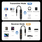 Gadget Ugreen Transmitter Audio Adapter BT303 (45236), with Mic, USB to Jack 3.5mm, Bluetooth 5.4, Led Display, Plug&Play, Negru