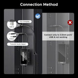 Gadget Ugreen Transmitter Audio Adapter BT303 (45236), with Mic, USB to Jack 3.5mm, Bluetooth 5.4, Led Display, Plug&Play, Negru
