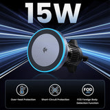Suport Auto pentru Telefon cu Incarcare Wireless, Qi2, 15W - Techsuit W708 (35970) - Space Gray