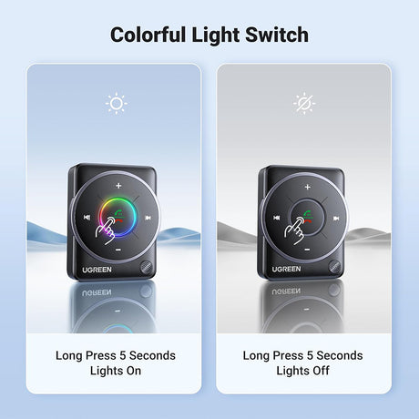Gadget Ugreen Audio Receiver CM723 (35002), USB, Jack 3.5mm, Bluetooth 5.4, LED Light Design, Dual Pairing, Negru