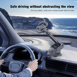 Suport Techsuit MagProX (S12), for Dashboard, MagSafe Compatible, 360° Rotation, Suction Cup Mounting Base, Negru