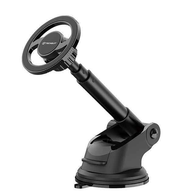 Suport Techsuit MagProX (S12), for Dashboard, MagSafe Compatible, 360° Rotation, Suction Cup Mounting Base, Negru