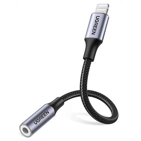 Adaptor Ugreen Lightning la Jack 3,5 mm, negru