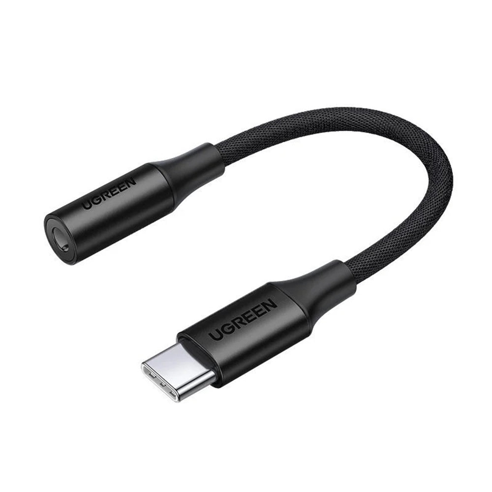 Adaptor Ugreen Type-C la Jack 3.5mm AV161, 10cm, Negru