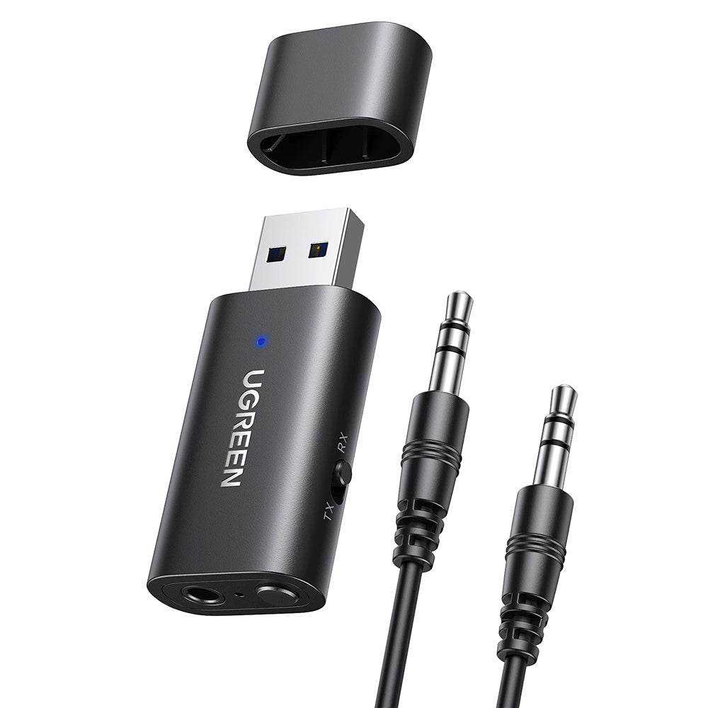 Adaptor Bluetooth Auxiliar USB, Jack, TX/RX Mode, BT5.1 + Cablu Jack - Ugreen CM523 (60300) - Black