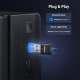 Adaptor Ugreen Bluetooth Adapter BT301 (35994), with Mouse Jiggler Function, USB, Bluetooth 5.3, Plug&Play, Negru