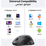 Tastatura/Mouse Ugreen Wireless Mouse MU101 (90395), Bluetooth 5.0, 1000/1600/2000/4000 DPI, Ergonomic Design, Negru
