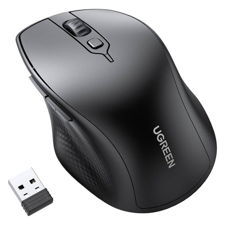 Tastatura/Mouse Ugreen Wireless Mouse MU101 (90395), Bluetooth 5.0, 1000/1600/2000/4000 DPI, Ergonomic Design, Negru