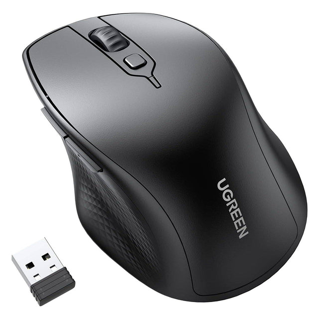 Tastatura/Mouse Ugreen Wireless Mouse MU101 (90395), Bluetooth 5.0, 1000/1600/2000/4000 DPI, Ergonomic Design, Negru