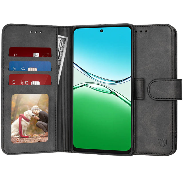 Husa de protectie Techsuit Diary Book compatibil cu Oppo A5 Pro 4G / A5 Pro 5G, Negru