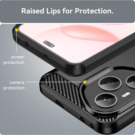 Husa de protectie Techsuit Carbon Silicone compatibil cu Honor 400 Pro, Negru