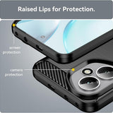 Husa de protectie Techsuit Carbon Silicone compatibil cu Honor 400, Negru