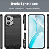 Husa de protectie Techsuit Carbon Silicone compatibil cu Honor 400, Negru