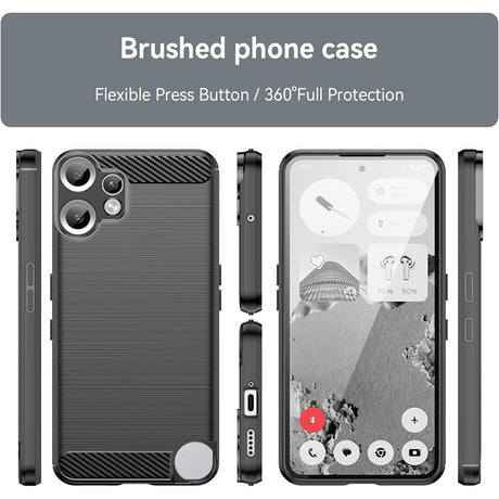Husa de protectie Techsuit Carbon Silicone compatibil cu Nothing CMF Phone 2 Pro, Negru