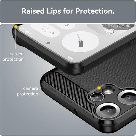 Husa de protectie Techsuit Carbon Silicone compatibil cu Nothing CMF Phone 2 Pro, Negru