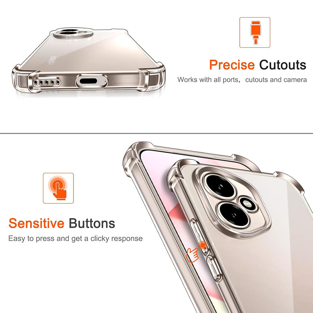 Husa de protectie Techsuit Shockproof Clear Silicone compatibil cu Honor 400, Transparent