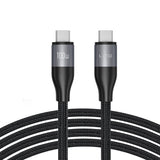 Cablu Lito (LD25CC), Type-C to Type-C, Fast Charging, Braided Nylon, 100W, 480Mbps, 2m, Gri