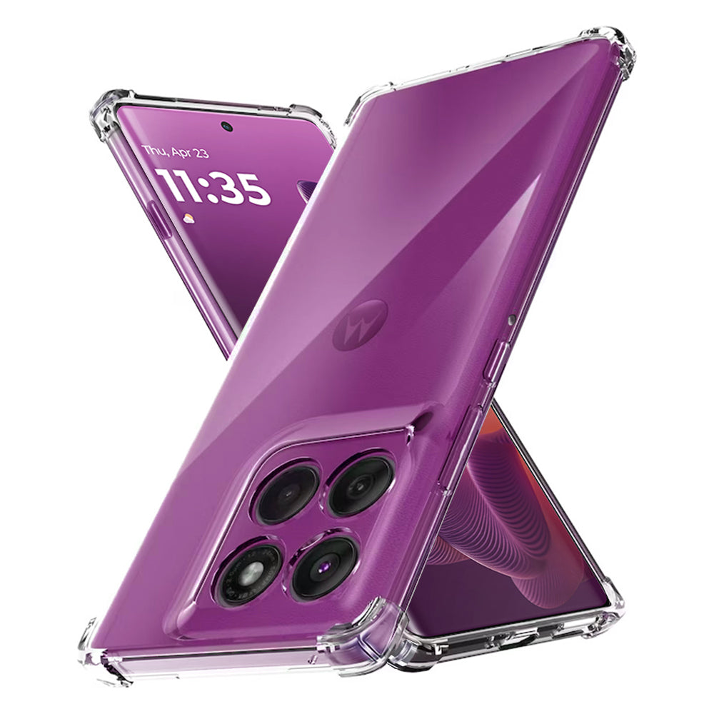 Husa de protectie Techsuit Shockproof Clear Silicone compatibil cu Motorola Edge 60 Pro, Transparent