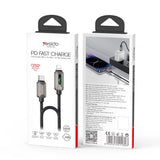 Cablu Yesido (CA199), USB-C la Lightning, 27W, 1.2m, Negru