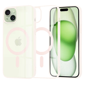 Husa de protectie Techsuit MagSafe Pro compatibil cu iPhone 15 Plus, Nude Pink