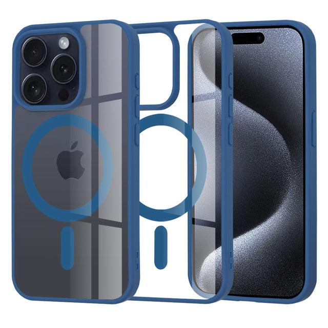 Husa de protectie Techsuit MagSafe Pro compatibil cu iPhone 15 Pro, Albastru