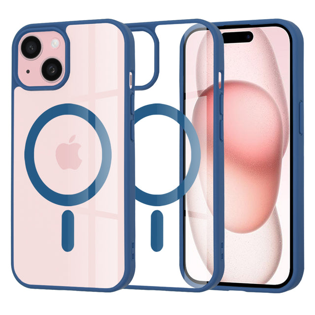 Husa de protectie Techsuit MagSafe Pro compatibil cu iPhone 15, Albastru