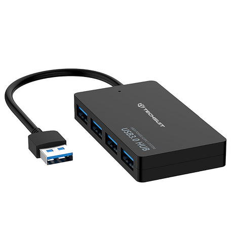 Hub/Dock Techsuit Docking Station QuantumNode 4 in 1 (H15), USB to 4x USB 3.0, ABS, Negru