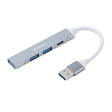 Hub/Dock Techsuit Docking Station PolarisBridge 4 in 1 (H19), USB to 2x USB 2.0, 1x USB 3.0, 1x Type-C, Gri /White