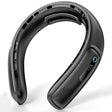 Techsuit Neck Fan (S11), Portable, Silicone Support, 4x Airflow, Digital Display, 4000mAh, 4800RPM, Negru